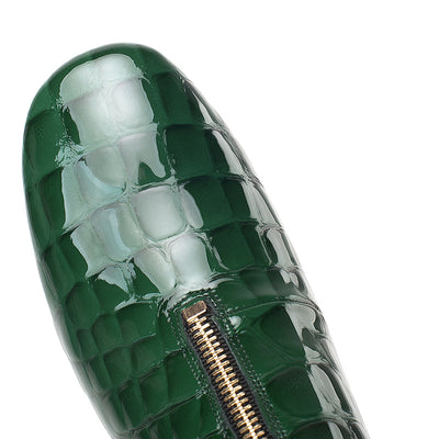Botas Martin Cortas de Tacón Grueso Verde - Image 15