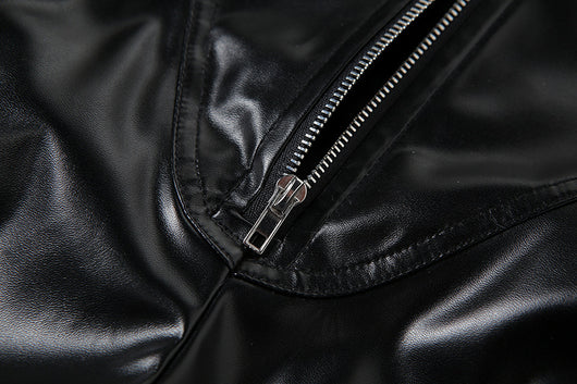 Pantalón de Cuero PU Cintura Alta con Bolsillo Lateral - Estilo Urbano Casual - Image 19