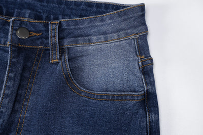 Jeans Talle Alto Slim Fit Pierna Ancha para Mujer - Image 9