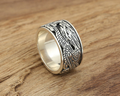 Anillo de Plata Thai S925 Vintage Hecho a Mano para Hombre - Image 4
