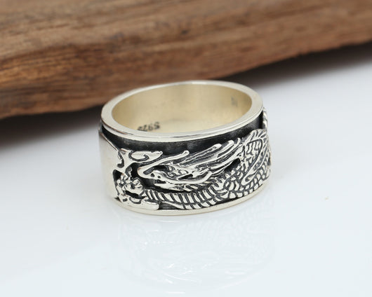 Anillo de Plata Thai S925 Vintage Hecho a Mano para Hombre - Image 6