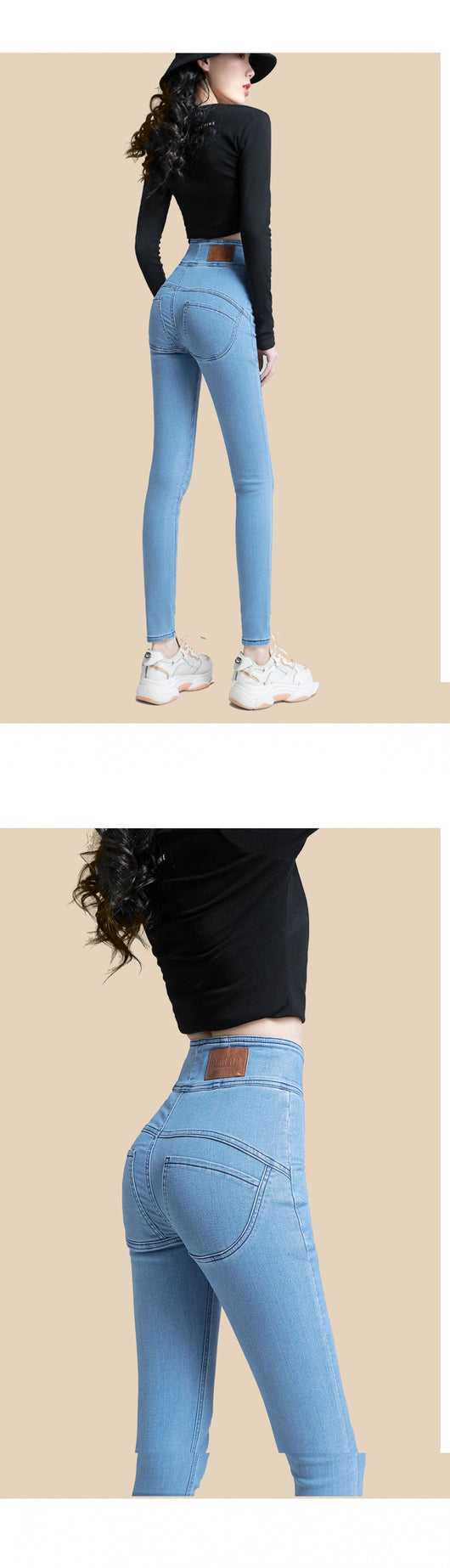 Pantalón Skinny Durazno de Cintura Alta para Verano - Image 13