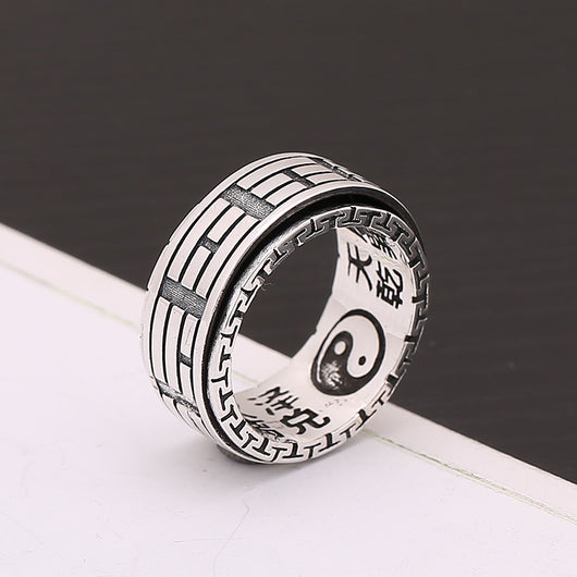 Anillo Vintage de Plata Tailandesa con Escritura Sagrada - Diseño Masculino - Image 9