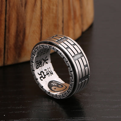 Anillo Vintage de Plata Tailandesa con Escritura Sagrada - Diseño Masculino - Image 11