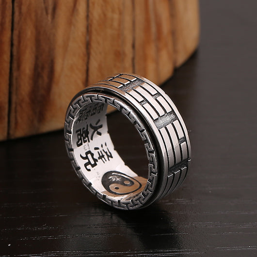 Anillo Vintage de Plata Tailandesa con Escritura Sagrada - Diseño Masculino - Image 11