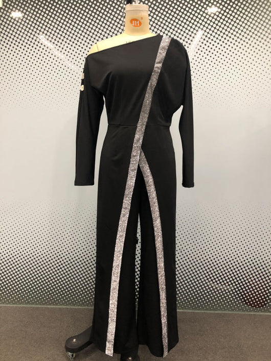 Jumpsuit Elegante de Piernas Anchas y Mangas Largas Estilo Europeo - Image 9