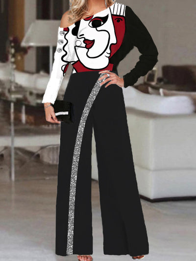 Jumpsuit Elegante de Piernas Anchas y Mangas Largas Estilo Europeo - Image 10