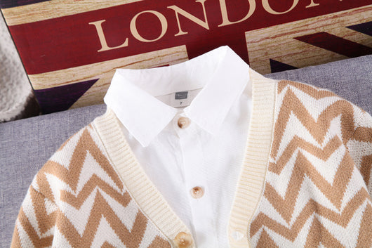 Cardigan con Solapa Estilo Onda para Niños y Niñas - Image 12