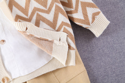 Cardigan con Solapa Estilo Onda para Niños y Niñas - Image 13