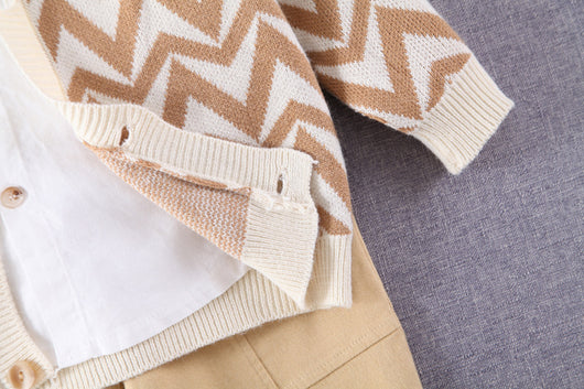 Cardigan con Solapa Estilo Onda para Niños y Niñas - Image 13