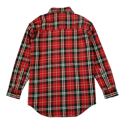 Camisa de Algodón Escocesa Roja a Cuadros con Detalles Desgarrados - Image 16