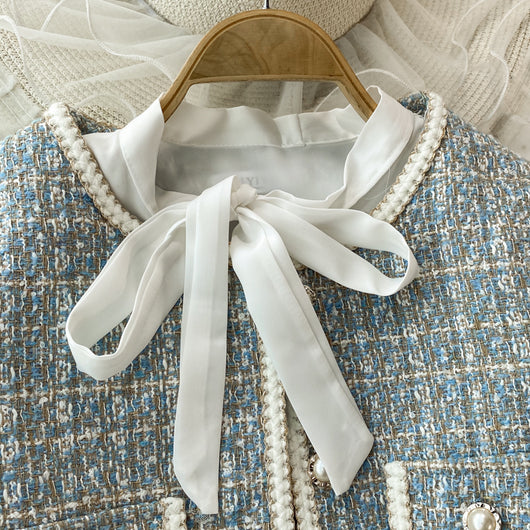Traje de Tres Piezas en Tweed con Corbatín - Image 7