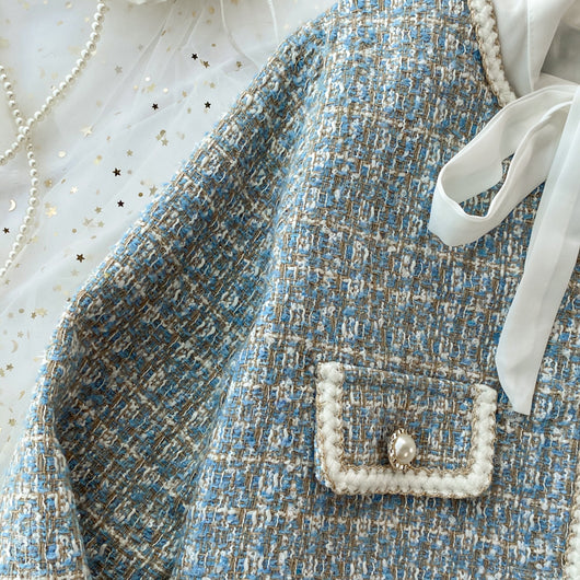 Traje de Tres Piezas en Tweed con Corbatín - Image 8
