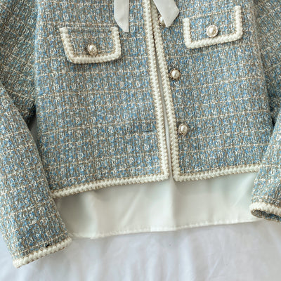 Traje de Tres Piezas en Tweed con Corbatín - Image 10