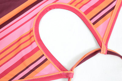 Vestido Largo a Rayas con Escote Halter y Espalda Descubierta - Image 19
