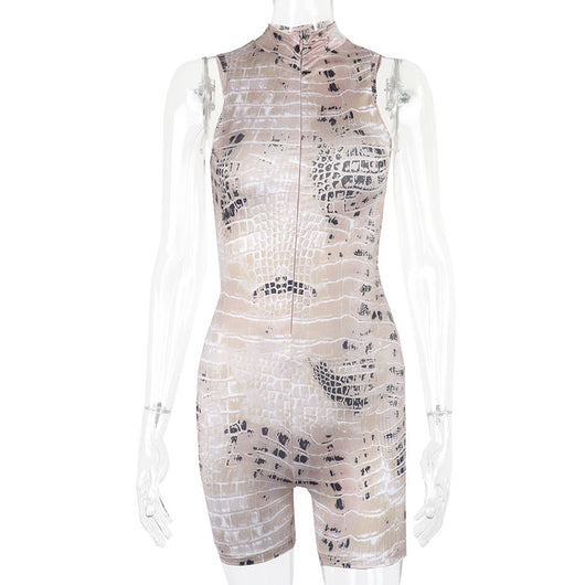 Jumpsuit Estampado Serpiente Cintura Alta Efecto Levantador - Image 15