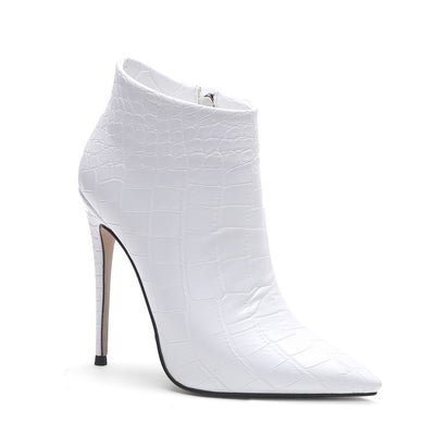 Botines Nude con Patrón de Piedra - Punta Fina y Tacón Delgado - Image 13