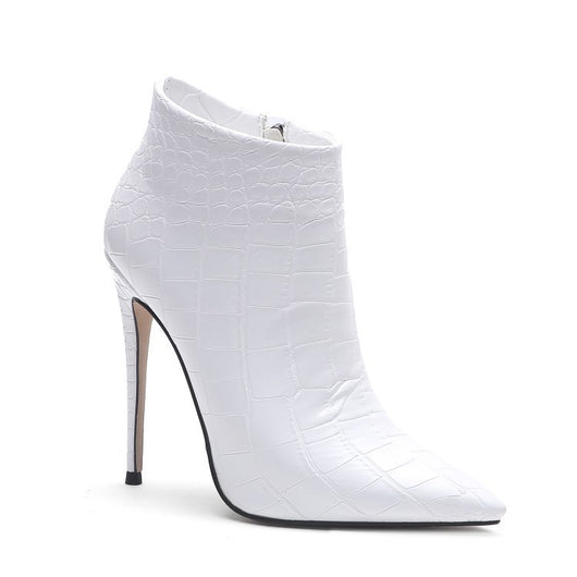 Botines Nude con Patrón de Piedra - Punta Fina y Tacón Delgado - Image 13