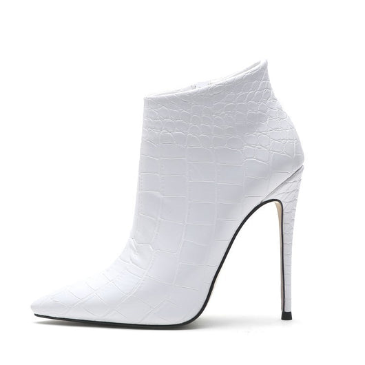 Botines Nude con Patrón de Piedra - Punta Fina y Tacón Delgado - Image 14