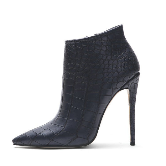 Botines Nude con Patrón de Piedra - Punta Fina y Tacón Delgado - Image 18