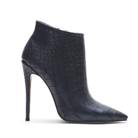 Botines Nude con Patrón de Piedra - Punta Fina y Tacón Delgado - Image 19
