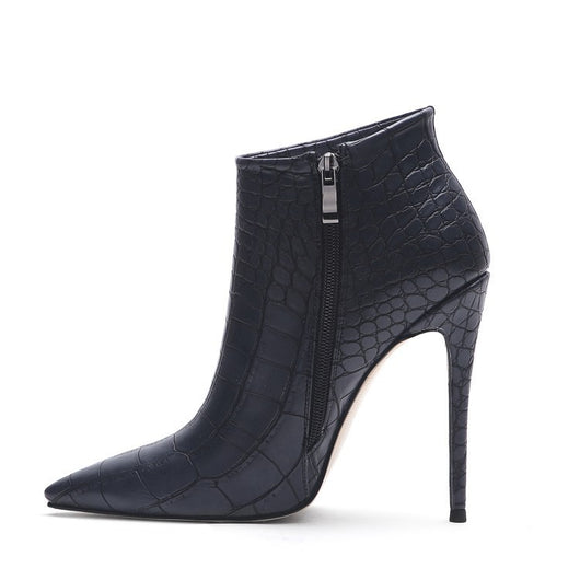 Botines Nude con Patrón de Piedra - Punta Fina y Tacón Delgado - Image 20