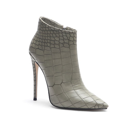 Botines Nude con Patrón de Piedra - Punta Fina y Tacón Delgado - Image 21