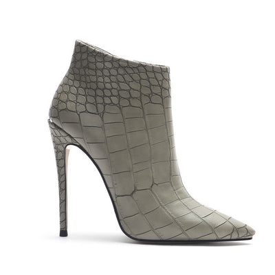 Botines Nude con Patrón de Piedra - Punta Fina y Tacón Delgado - Image 23