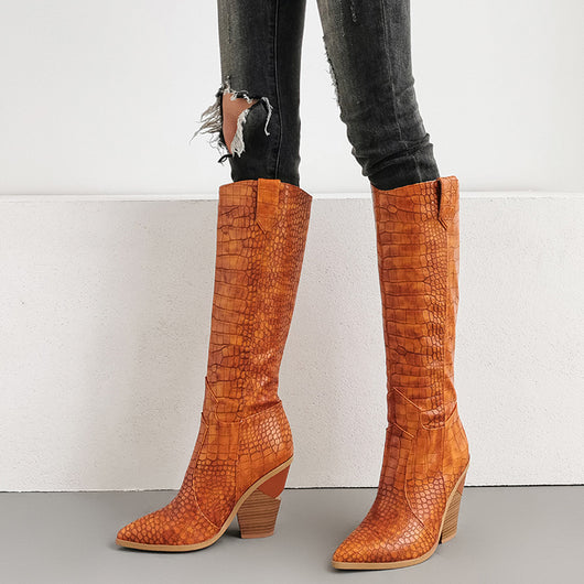 Botas Altas de Tacón Grueso Estilo Martin para Mujer - Image 17