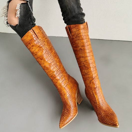 Botas Altas de Tacón Grueso Estilo Martin para Mujer - Image 19