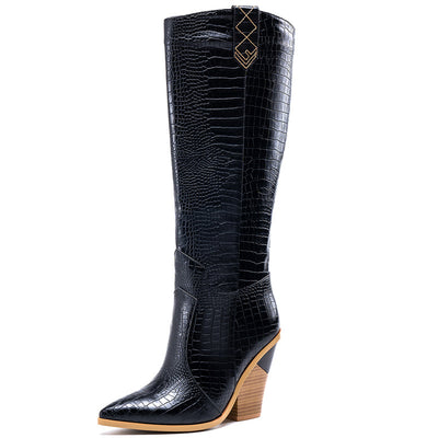 Botas Altas de Tacón Grueso Estilo Martin para Mujer - Image 24
