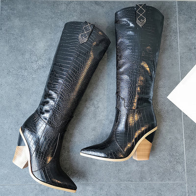 Botas Altas de Tacón Grueso Estilo Martin para Mujer - Image 26