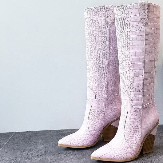 Botas Altas de Tacón Grueso Estilo Martin para Mujer - Image 32