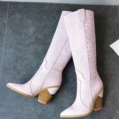 Botas Altas de Tacón Grueso Estilo Martin para Mujer - Image 33