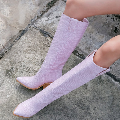 Botas Altas de Tacón Grueso Estilo Martin para Mujer - Image 34