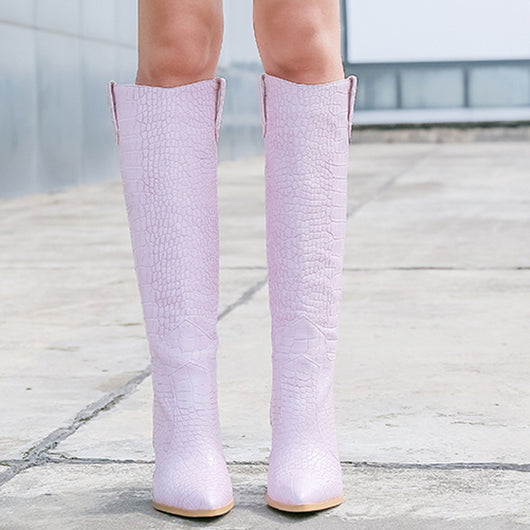 Botas Altas de Tacón Grueso Estilo Martin para Mujer - Image 36