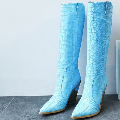 Botas Altas de Tacón Grueso Estilo Martin para Mujer - Image 39