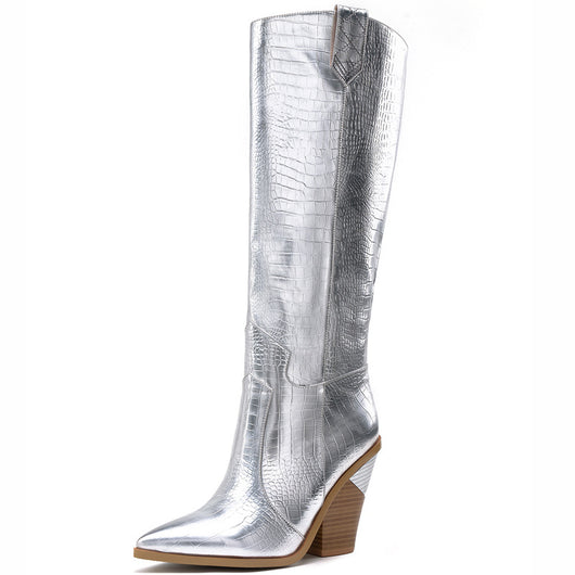 Botas Altas de Tacón Grueso Estilo Martin para Mujer - Image 44
