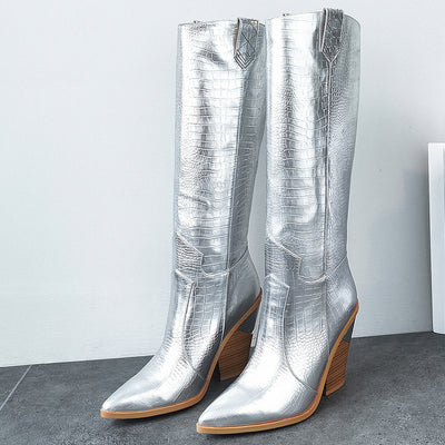 Botas Altas de Tacón Grueso Estilo Martin para Mujer - Image 45