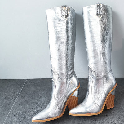 Botas Altas de Tacón Grueso Estilo Martin para Mujer - Image 46