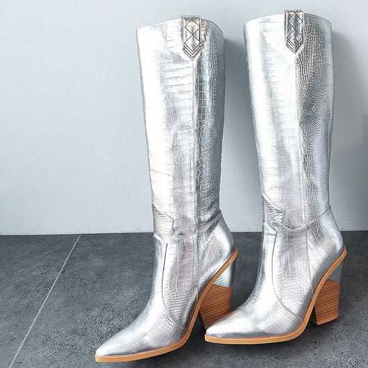 Botas Altas de Tacón Grueso Estilo Martin para Mujer - Image 46
