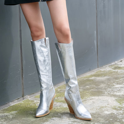 Botas Altas de Tacón Grueso Estilo Martin para Mujer - Image 49