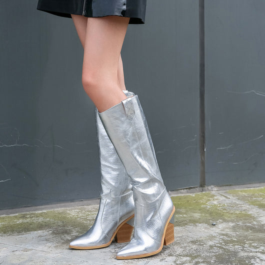 Botas Altas de Tacón Grueso Estilo Martin para Mujer - Image 50