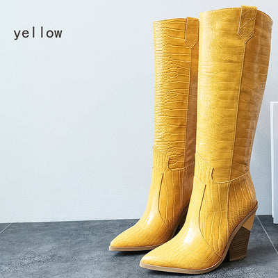 Botas Altas de Tacón Grueso Estilo Martin para Mujer - Image 51