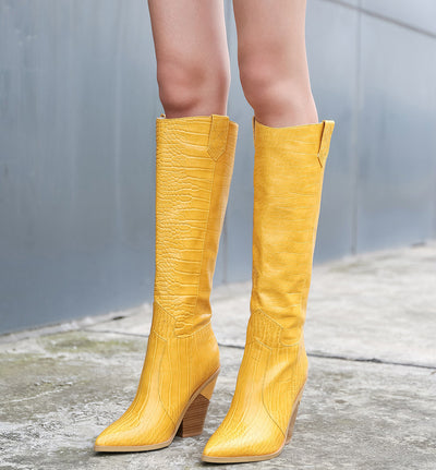 Botas Altas de Tacón Grueso Estilo Martin para Mujer - Image 55