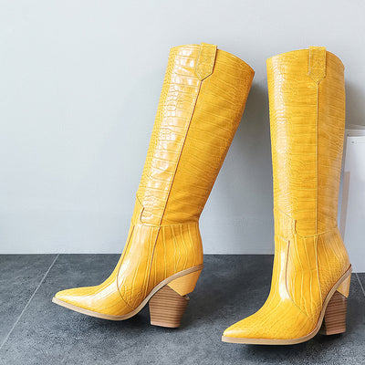 Botas Altas de Tacón Grueso Estilo Martin para Mujer - Image 56