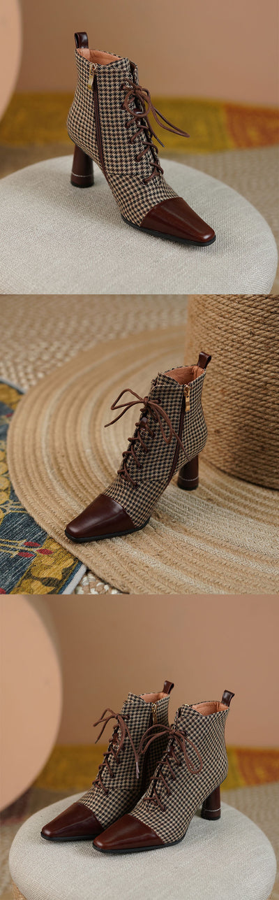 Botas Martin Retro Francesas con Cordones y Detalles de Encaje - Image 9