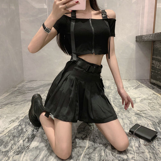 Playera Femenina Manga Larga con Detalles de Cintas y Hebillas - Image 17