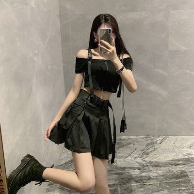 Playera Femenina Manga Larga con Detalles de Cintas y Hebillas - Image 18