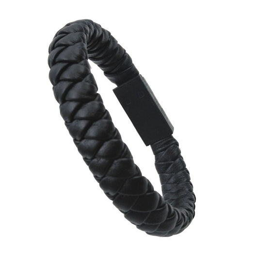 Pulsera Cable de Datos Tejida en Cuero - Diseño Creativo 2 en 1 - Image 17
